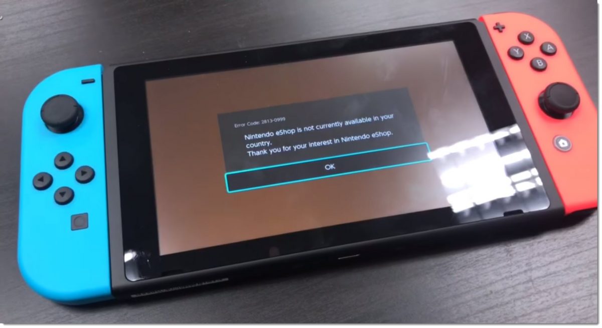 sửa lỗi Nintendo eshop not available in your country